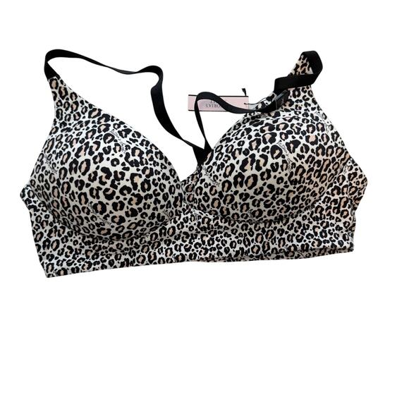 Victoria’s Secret NWT Animal Print Bra & Panty Bundle Wireless Pull-On Racerback - Picture 2 of 8